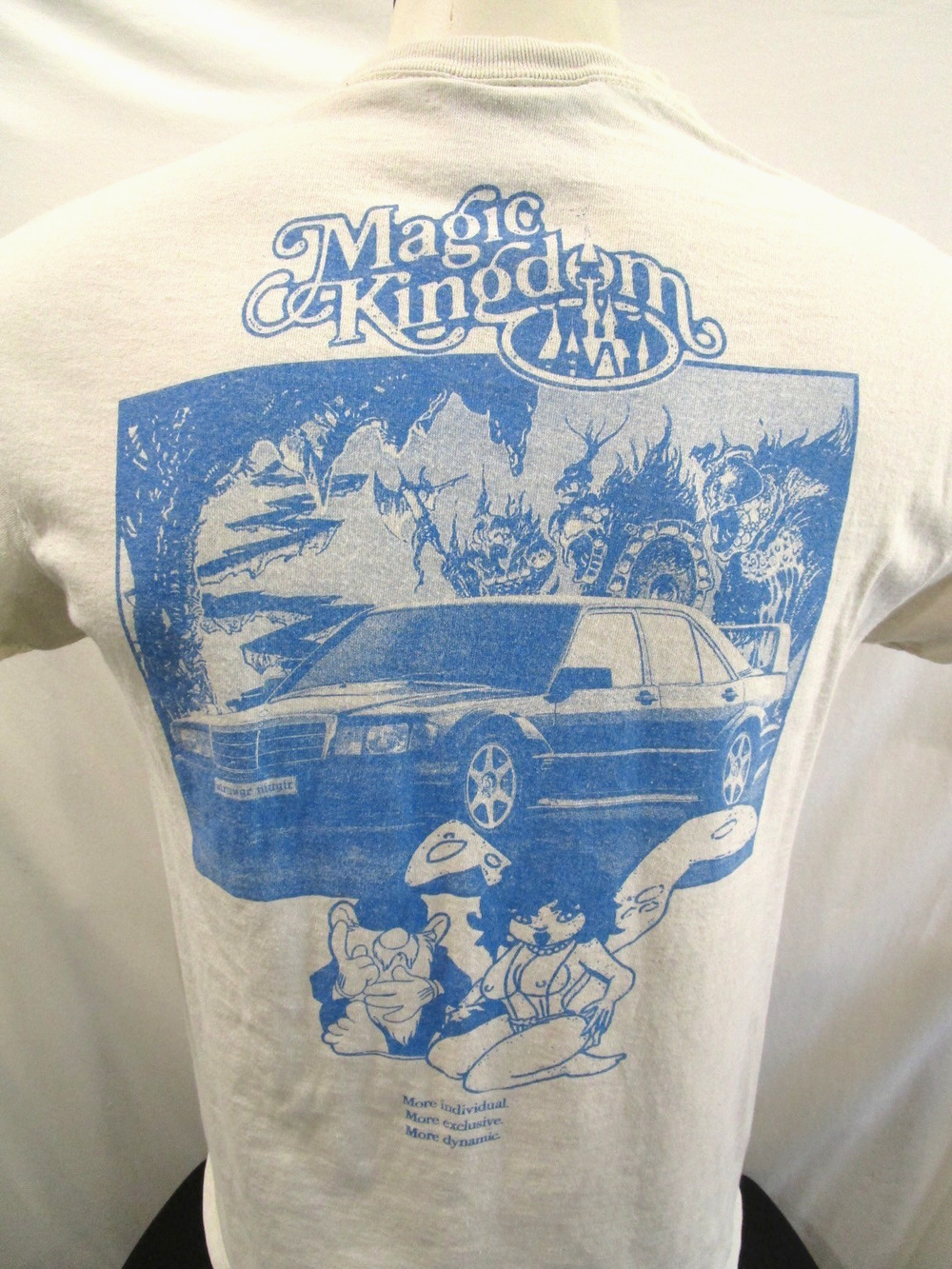 Strange Magic "Magic Kingdom" Mercedes Benz in Hell Graphic White T Shirt Men M